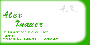 alex knauer business card